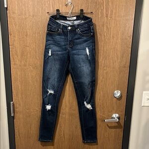Kancan Distressed dark wash Jeans